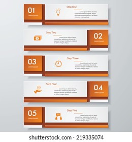 Design clean number banners template/graphic or website layout. Vector.