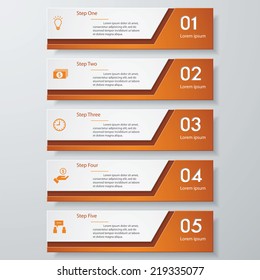 Design clean number banners template/graphic or website layout. Vector.