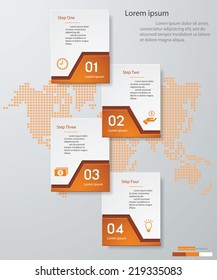 Design clean number banners template/graphic or website layout. Vector.