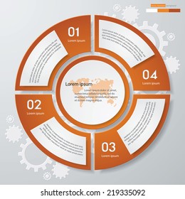 Design clean number banners template/graphic or website layout. Vector.