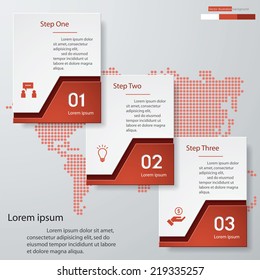 Design clean number banners template/graphic or website layout. Vector.