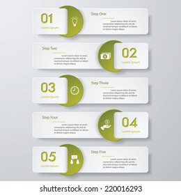 Design clean number banners template/graphic or website layout. Vector.