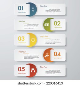 Design clean number banners template/graphic or website layout. Vector.
