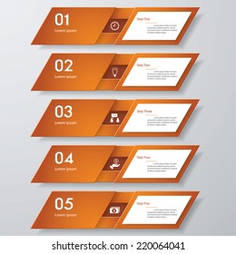 Design clean number banners template/graphic or website layout. Vector.