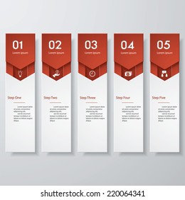Design clean number banners template/graphic or website layout. Vector.