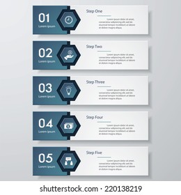 Design clean number banners template/graphic or website layout. Vector.