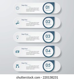 Design clean number banners template/graphic or website layout. Vector.