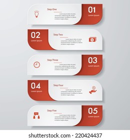 Design clean number banners template/graphic or website layout. Vector.