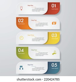 Design clean number banners template/graphic or website layout. Vector.