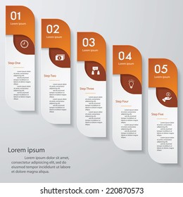 Design clean number banners template/graphic or website layout. Vector.