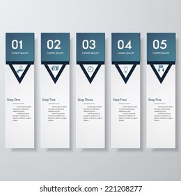 Design clean number banners template/graphic or website layout. Vector.