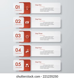Design clean number banners template/graphic or website layout. Vector.