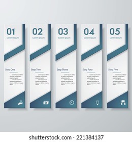 Design clean number banners template/graphic or website layout. Vector.