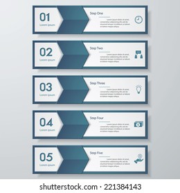 Design clean number banners template/graphic or website layout. Vector.