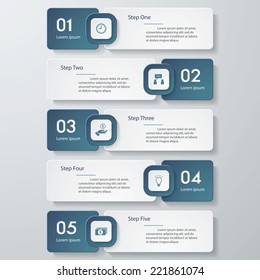 Design clean number banners template/graphic or website layout. Vector.