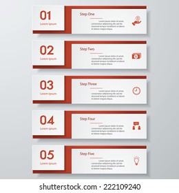 Design clean number banners template/graphic or website layout. Vector.