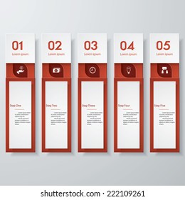 Design clean number banners template/graphic or website layout. Vector.
