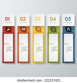 Design clean number banners template/graphic or website layout. Vector.