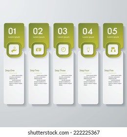 Design clean number banners template/graphic or website layout. Vector.