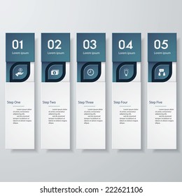 Design clean number banners template/graphic or website layout. Vector.