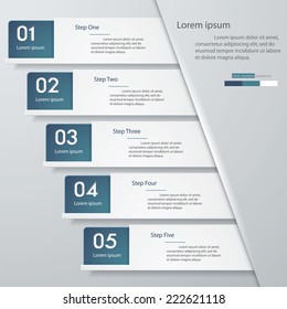 Design clean number banners template/graphic or website layout. Vector.