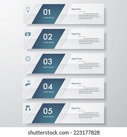 Design clean number banners template/graphic or website layout. Vector.