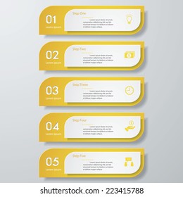 Design clean number banners template/graphic or website layout. Vector.
