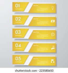 Design clean number banners template/graphic or website layout. Vector.