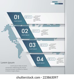 Design clean number banners template/graphic or website layout. Vector.
