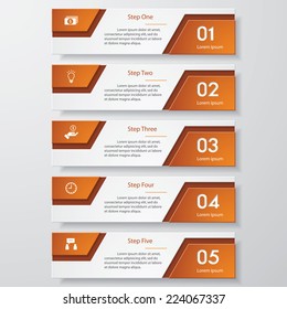 Design clean number banners template/graphic or website layout. Vector.
