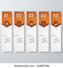 Design clean number banners template/graphic or website layout. Vector.