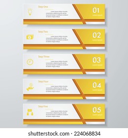 Design clean number banners template/graphic or website layout. Vector.