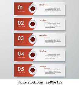 Design clean number banners template/graphic or website layout. Vector.