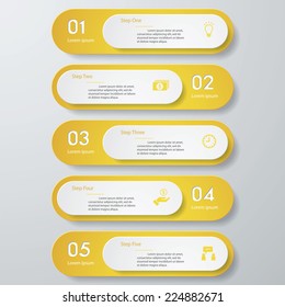 Design clean number banners template/graphic or website layout. Vector.
