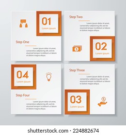 Design clean number banners template/graphic or website layout. Vector.