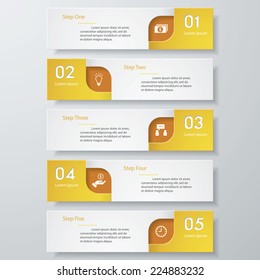 Design clean number banners template/graphic or website layout. Vector.
