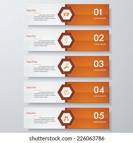 Design clean number banners template/graphic or website layout. Vector.