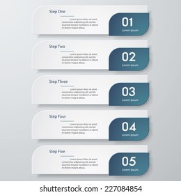 Design clean number banners template/graphic or website layout. Vector.
