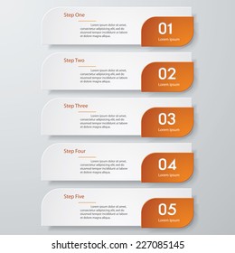 Design clean number banners template/graphic or website layout. Vector.