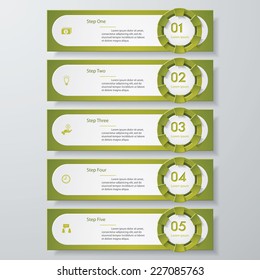 Design clean number banners template/graphic or website layout. Vector.
