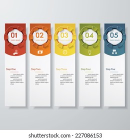 Design clean number banners template/graphic or website layout. Vector.