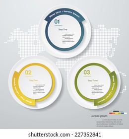 Design clean number banners template/graphic or website layout. Vector.
