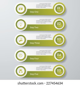 Design clean number banners template/graphic or website layout. Vector.