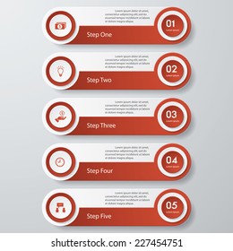Design clean number banners template/graphic or website layout. Vector.
