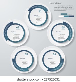 Design clean number banners template/graphic or website layout. Vector.