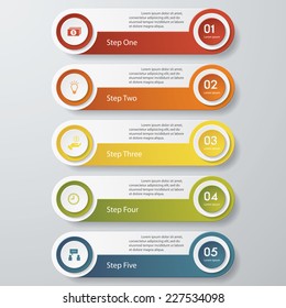 Design clean number banners template/graphic or website layout. Vector.