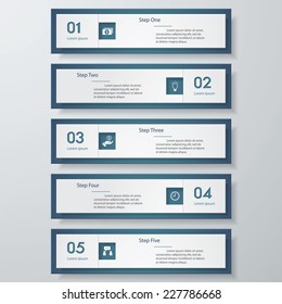 Design clean number banners template/graphic or website layout. Vector.