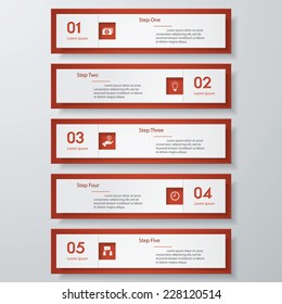Design clean number banners template/graphic or website layout. Vector.