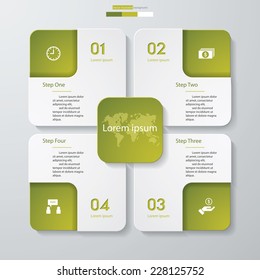Design clean number banners template/graphic or website layout. Vector.