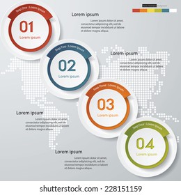 Design clean number banners template/graphic or website layout. Vector.